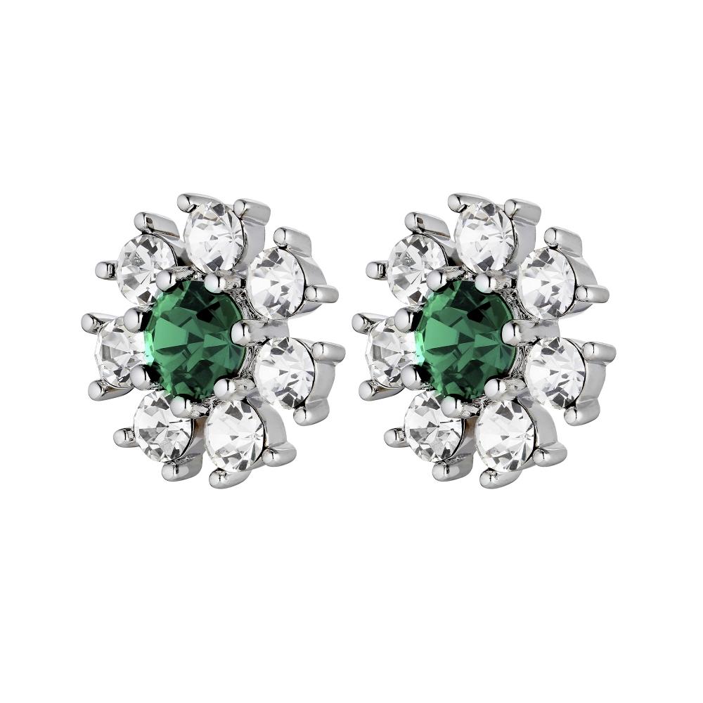 DYRBERG/KERN AUDE EARRINGS CRYSTAL/GREEN