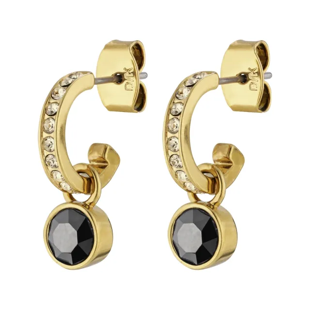 DYRBERG/KERN DESSA EARRINGS GOLD/BLACK