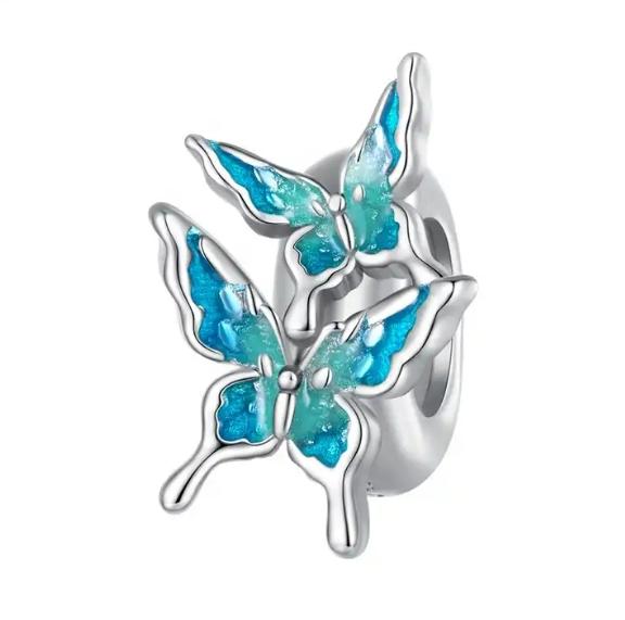 JBX charm Butterfly Blue silver