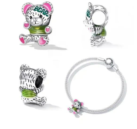 JBX charm Bear Hug silver