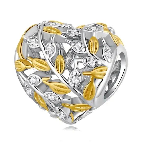 JBX charm Twinkeling heart silver