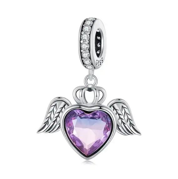 JBX charm Flying Heart silver