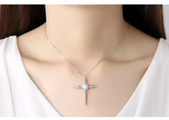 JBX Cross necklace silver