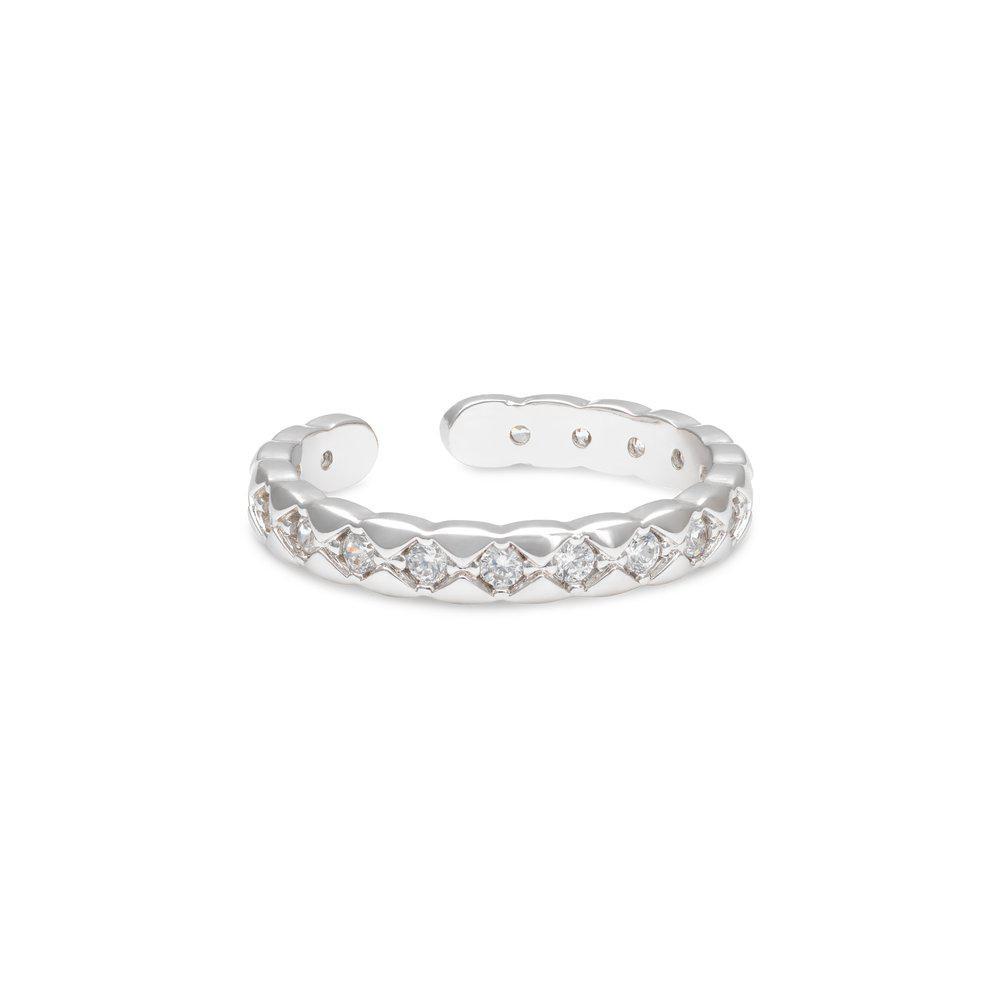 Ylva Li Mademoiselle ring - Crystal (Silver)