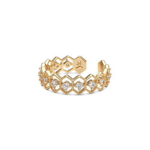 Ylva Li Nova ring - Crystal (Gold)