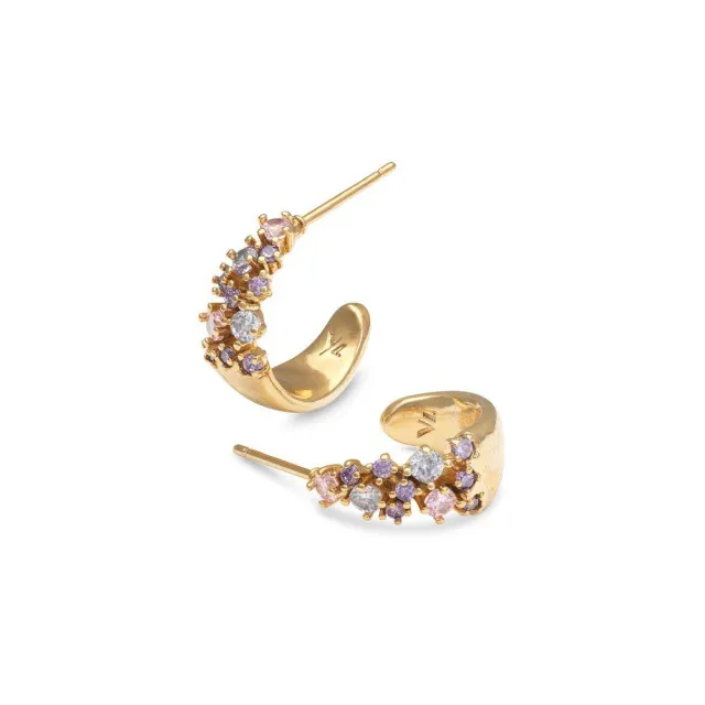 Ylva Li Petite Meadow earrings - Pink amethyst