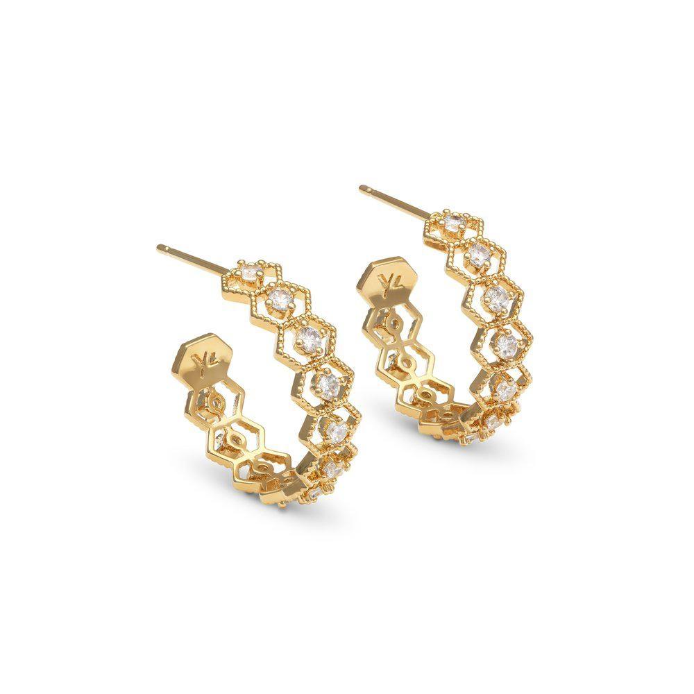 Ylva Li Nova øredobber - Krystall (Gull)