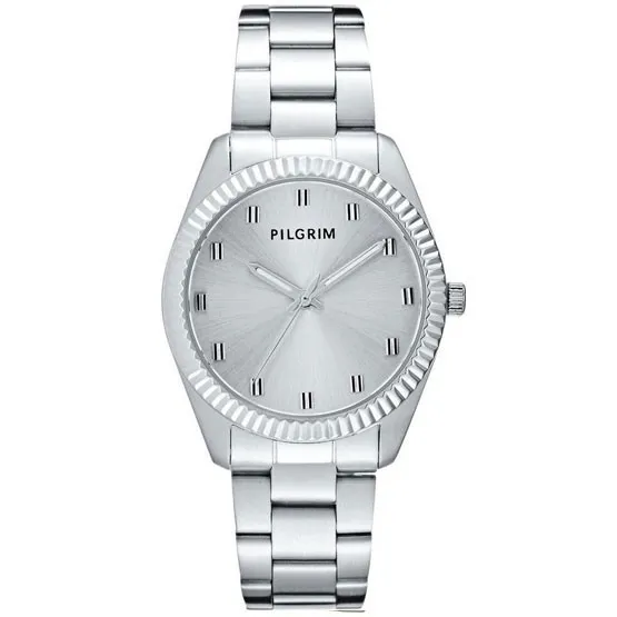 PILGRIM klokke Autumn metal silver edition
