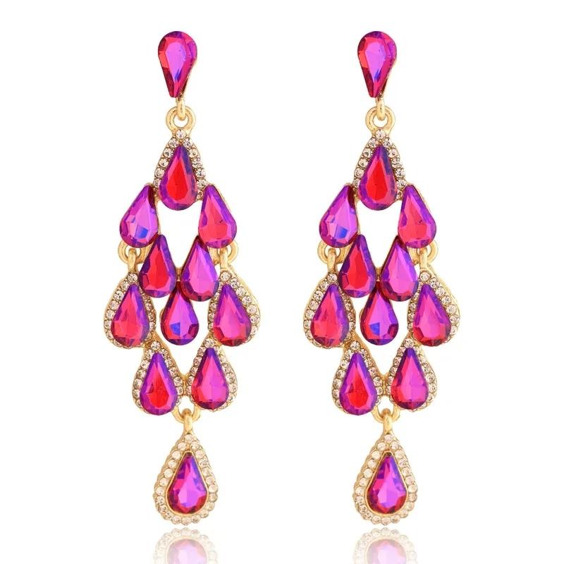 AVI Jewels Beverly earrings gold/fuchsia