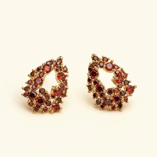 Lily and Rose Petite Miss Alice Earrings - Garnet
