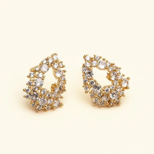 Lily and Rose Petite Miss Alice Earrings - Crystal (gold)
