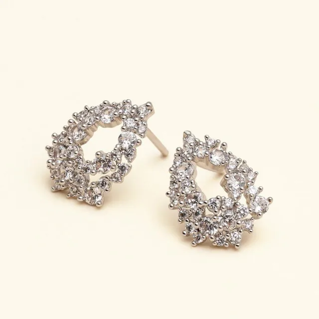 Lily and Rose Petite Miss Alice Earrings - Crystal (silver)