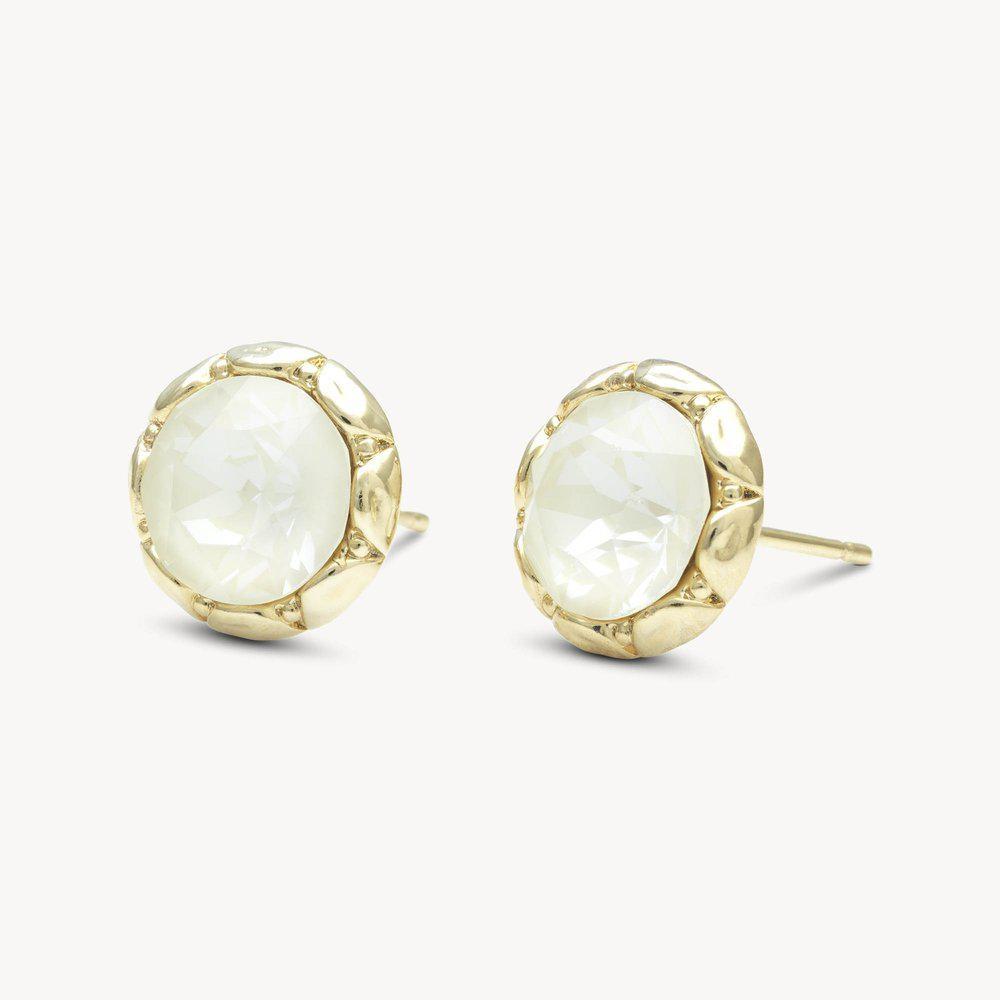 Lily and Rose Miss Victoria stud earrings - White linnen