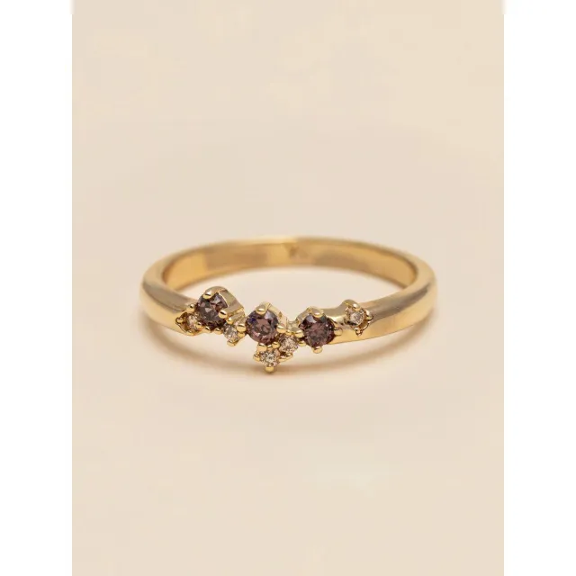 YLVA LI Petite Meadow ring - Chestnut