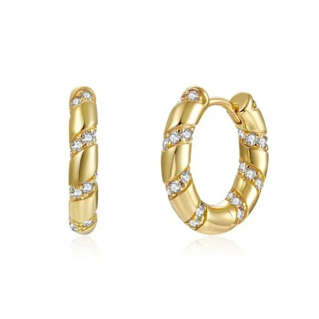 AVI Jewels Swirl hoops gold