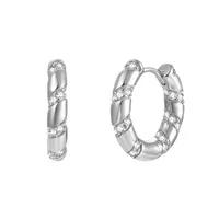 AVI Jewels Swirl hoops silver