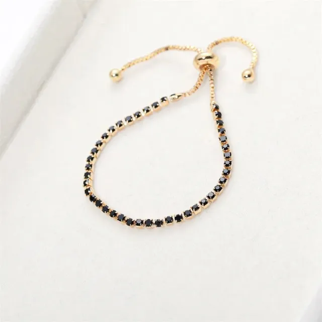 AVI Jewels Tennis bracelet gold/black
