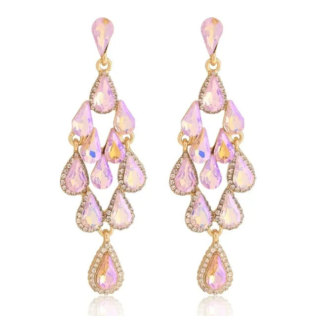 AVI Jewels Beverly earrings gold/pink