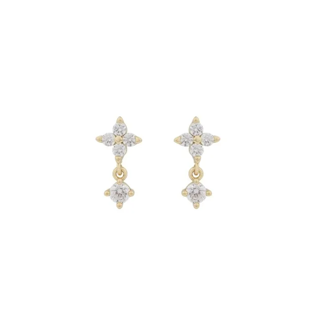 Snö of Sweden Wish short earrings gold/clear