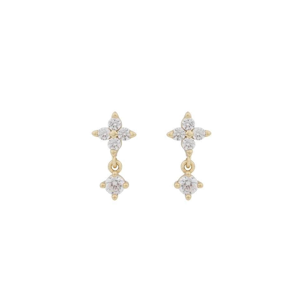 Snö of Sweden Wish short earrings gold/clear