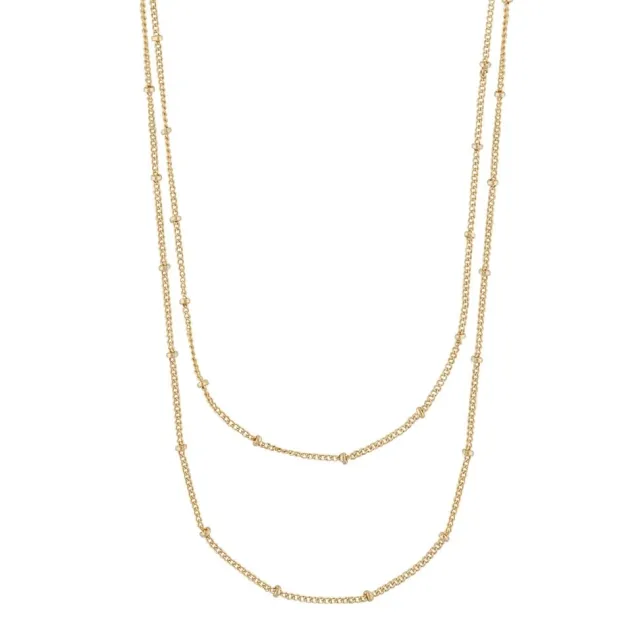 Snö of Sweden Amsterdam double chain necklace gold
