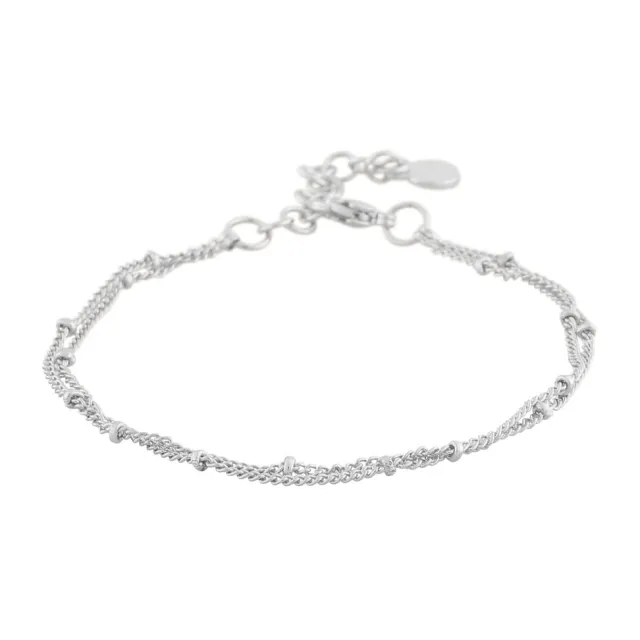Snö of Sweden Amsterdam double chain bracelet silver