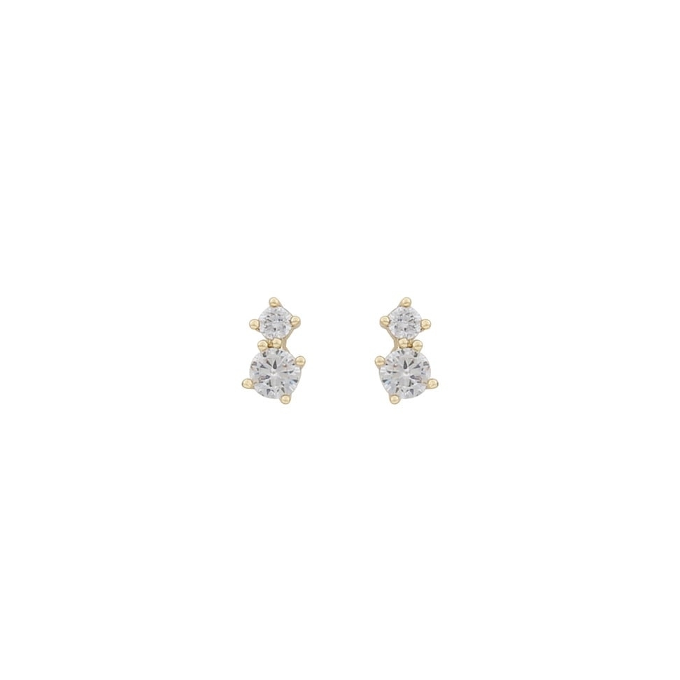 Snö of Sweden Copenhagen mini earrings gold/clear