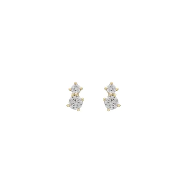 Snö of Sweden Copenhagen mini earrings gold/clear