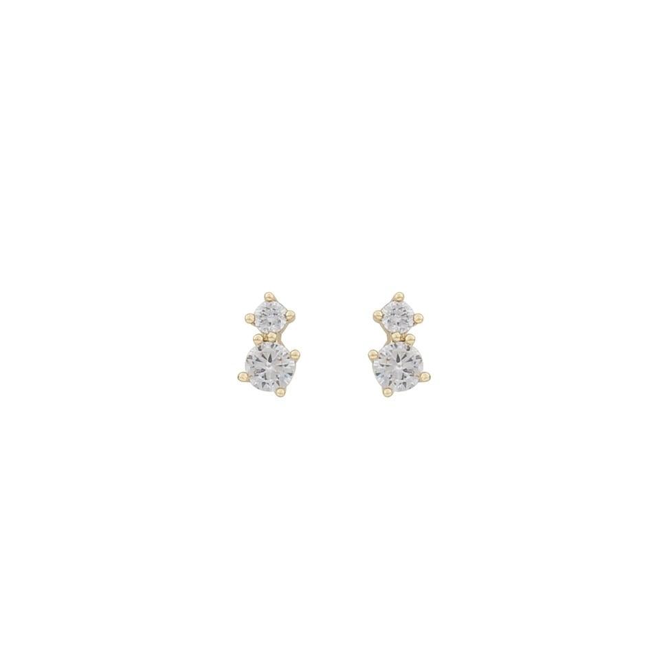Snö of Sweden Copenhagen mini earrings gold/clear
