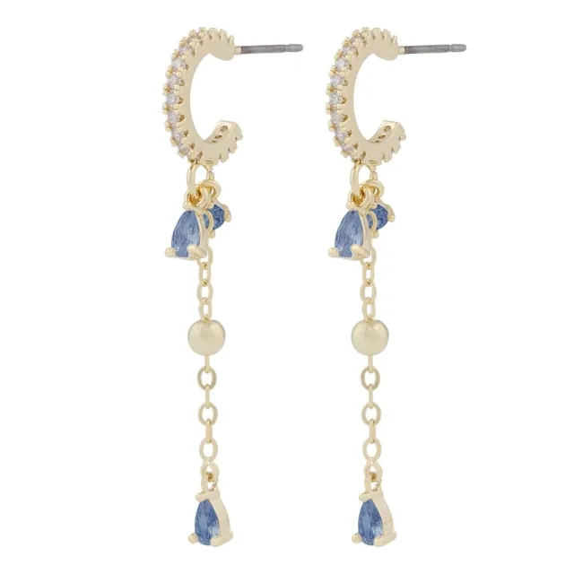 Snö of Sweden Seine earrings gold/light blue
