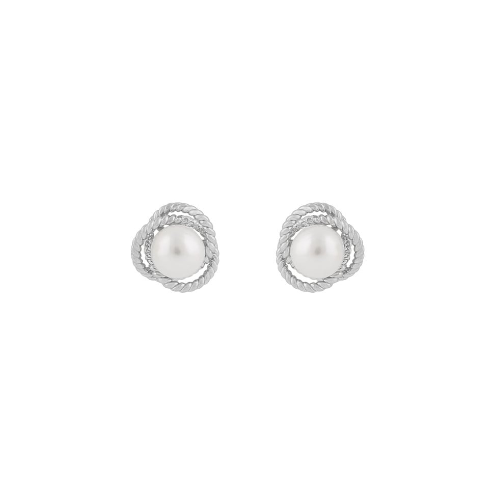Snö of Sweden Lydia pearl earrings silver