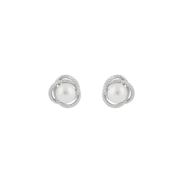Snö of Sweden Lydia pearl earrings silver