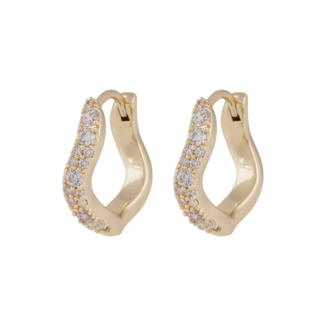 Snö of Sweden Essential Curve small earrings gold