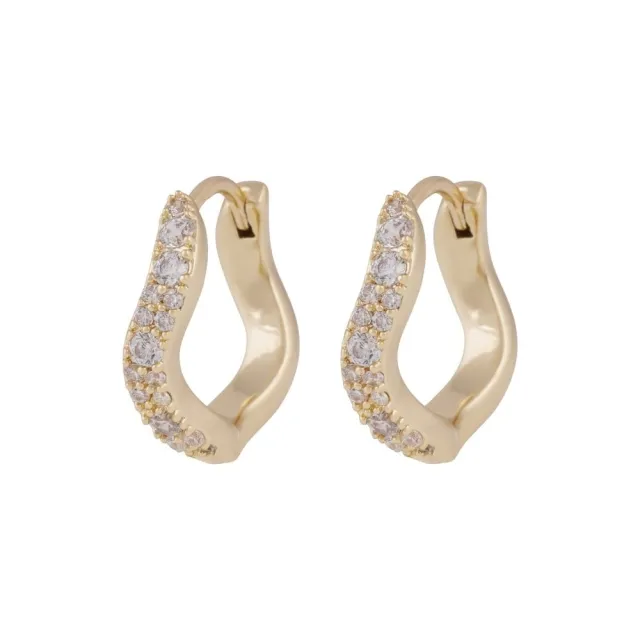 Snö of Sweden Essential Curve earrings gold