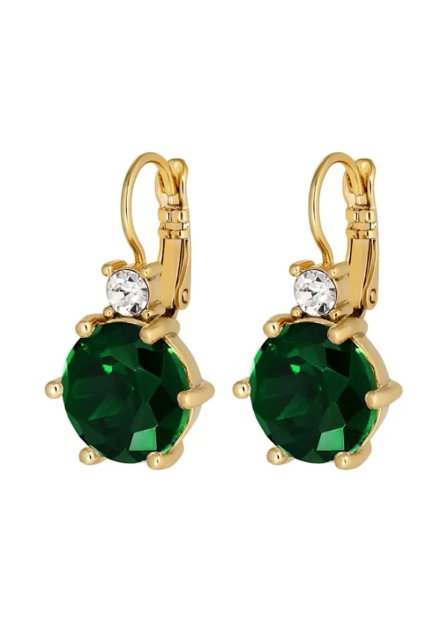 DYRBERG/KERN BEGONIA SG EMERALD GREEN EARRINGS