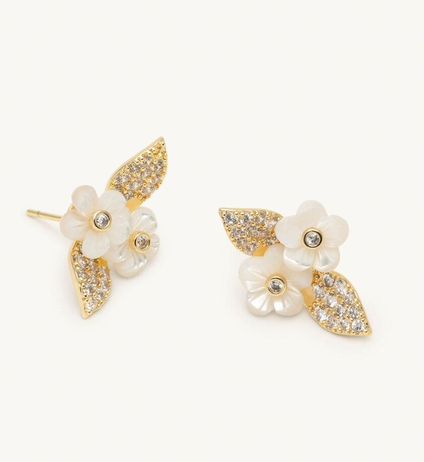 Lily and Rose Claire earrings - Creme puff