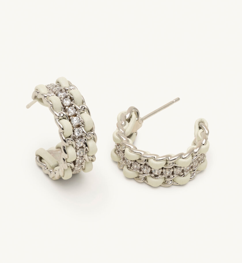 Lily and Rose Coco hoops - Ivory mist