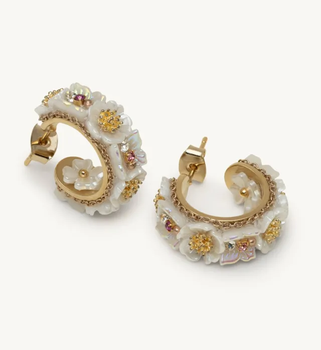 Lily and Rose Hannah Butterfly Earrings - Ivory / gold